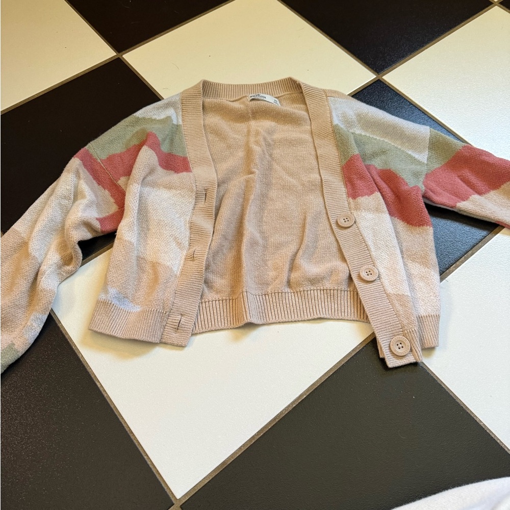 Hollister Beige Knit Pullover XS